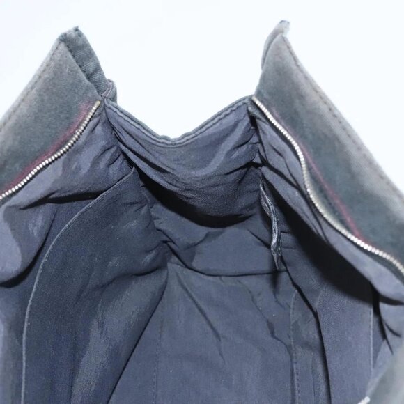 HERMES Fourre Tout Clutch Bag Canvas Black Auth ti3076 - Picture 13 of 16